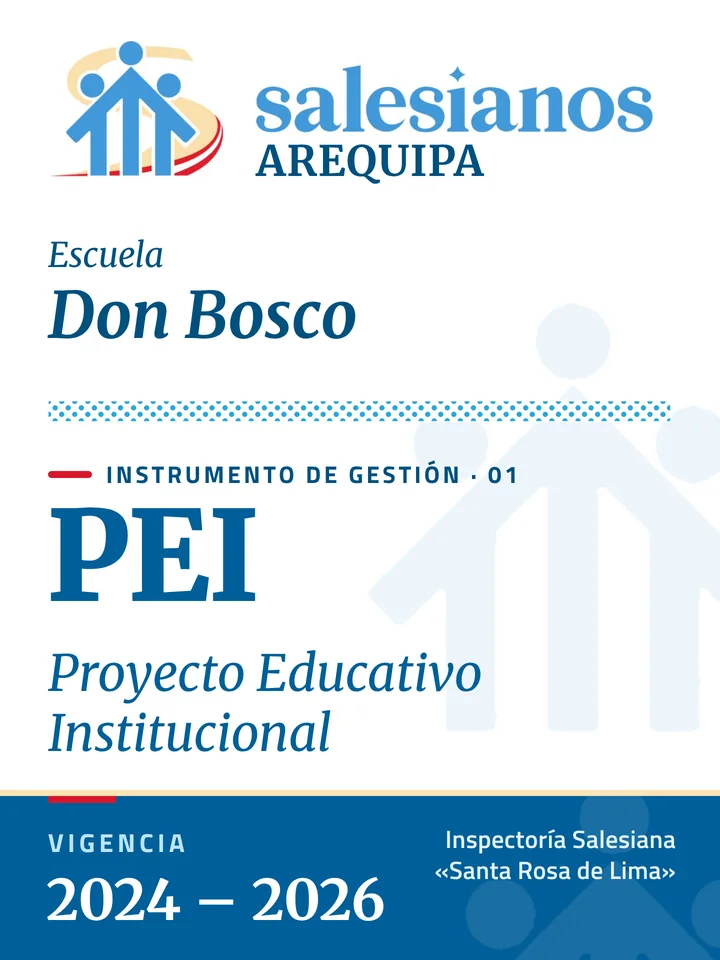 Portada del Proyecto Educativo Institucional (PEI) — Don Bosco – Arequipa, vigencia 2026