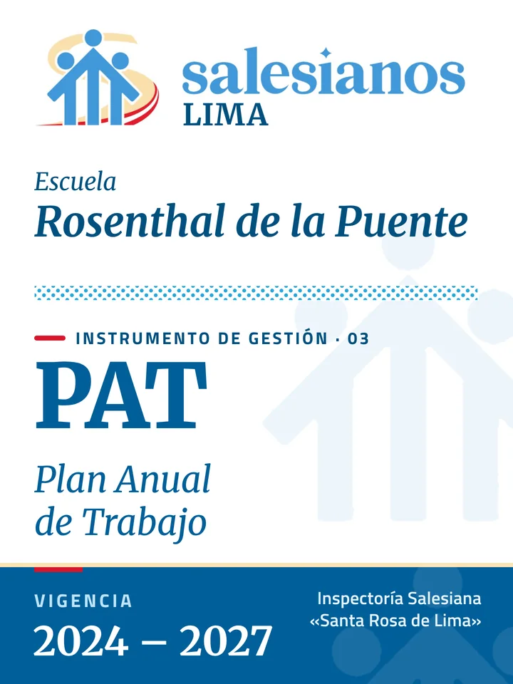 Portada del Plan Anual de Trabajo (PAT) — Rosenthal de la Puente – Lima, vigencia 2026