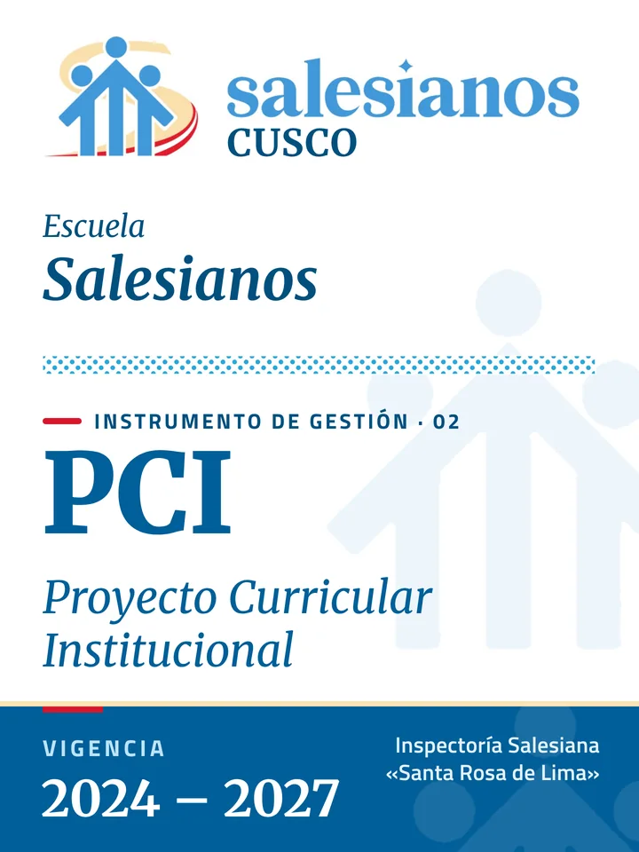 Portada del Proyecto Curricular Institucional (PCI) — Salesianos – Cusco, vigencia 2026