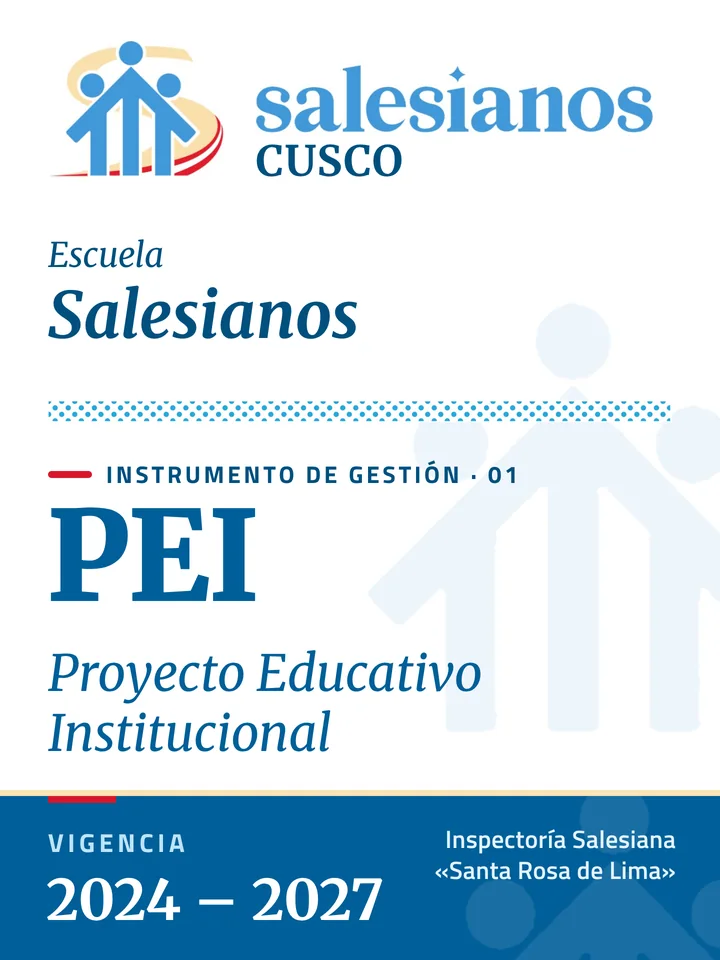 Portada del Proyecto Educativo Institucional (PEI) — Salesianos – Cusco, vigencia 2026