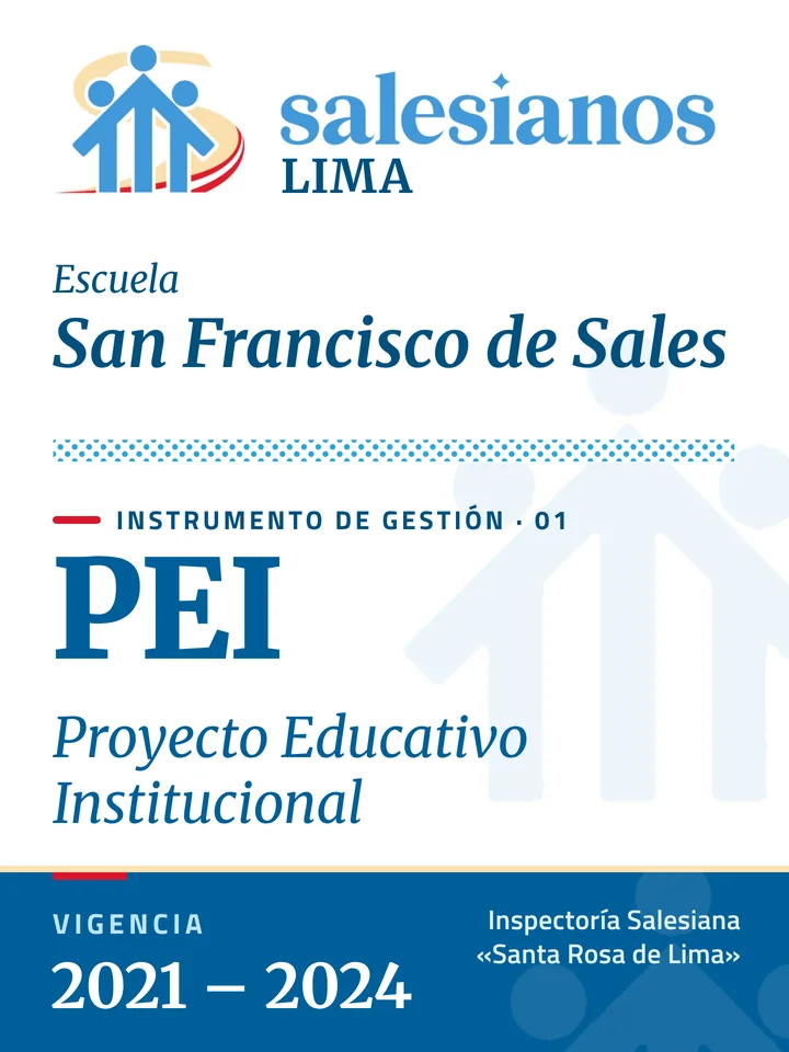 Portada del Proyecto Educativo Institucional (PEI) — San Francisco de Sales – Lima, vigencia 2026