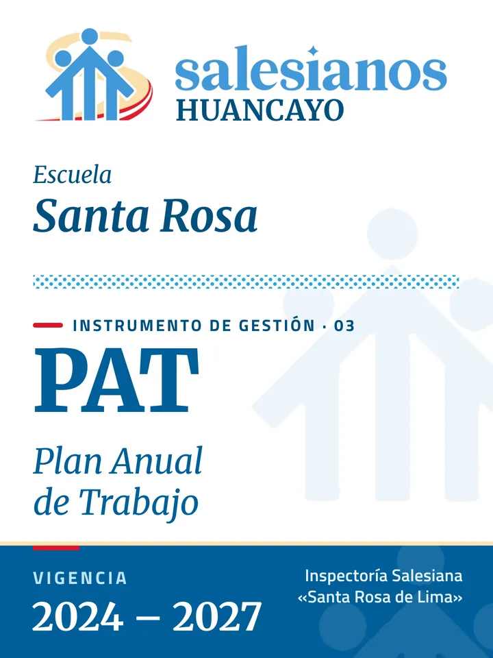 Portada del Plan Anual de Trabajo (PAT) — Santa Rosa – Huancayo, vigencia 2026
